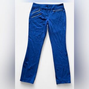 Veronica Beard Roxy Baby Bell Navy Pants Zipper Detail Women Size 0 Low Rise